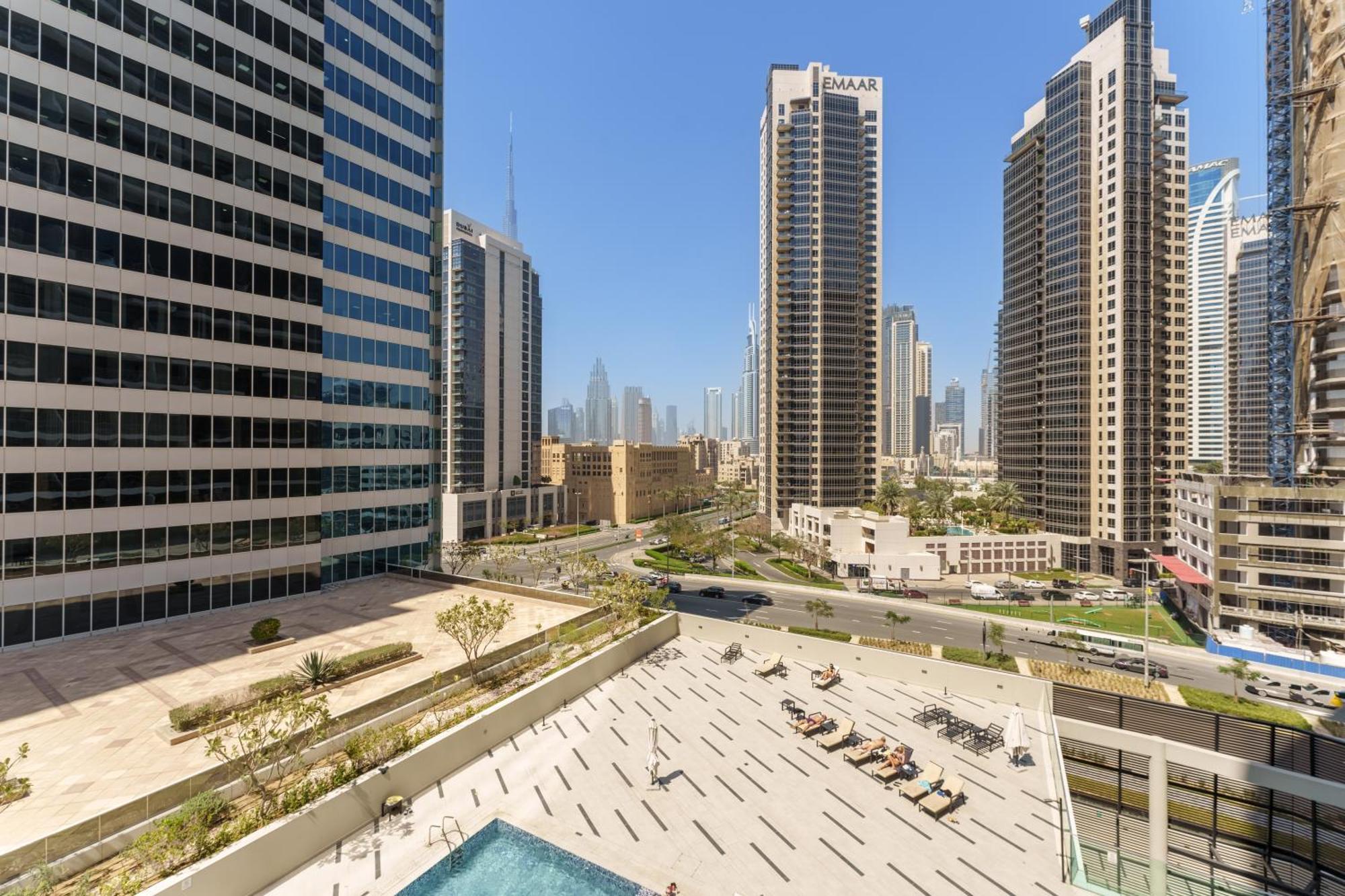 Charming In Burj Khalifa District - Marquise Square Apartment Dubai